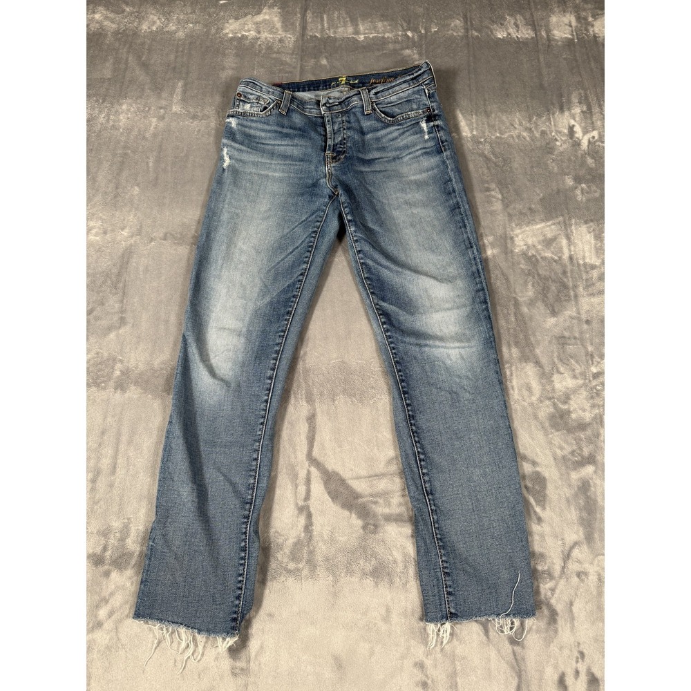 7 For All Mankind Josefina Skinny Boyfriend Jeans Women's Size‎ 27 Blue